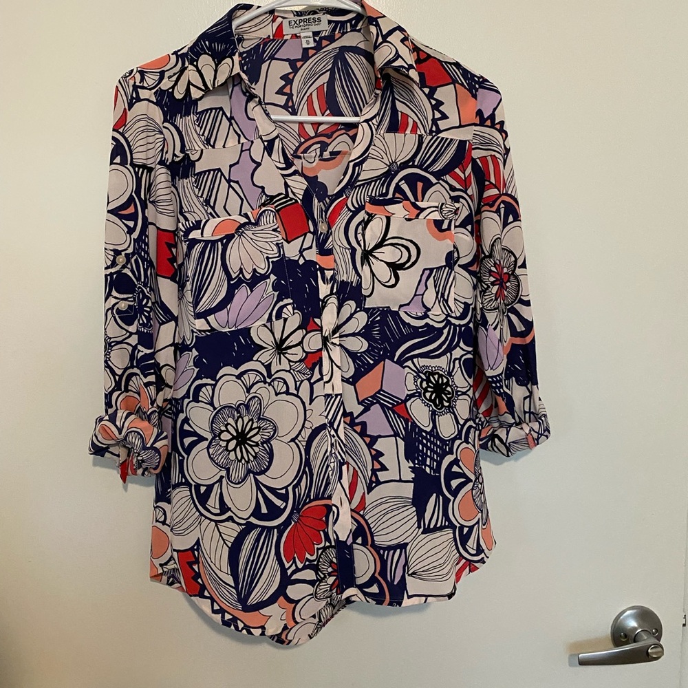 Express long sleeve button up dress shirt